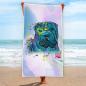 Preview: Badehandtuch Itchy – Popart-Hundemotiv, 75x165 cm, 100 % Polyester, weich & schnelltrocknend